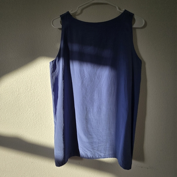 Women's Blue Sleeveless Top - Picture 3 of 7
